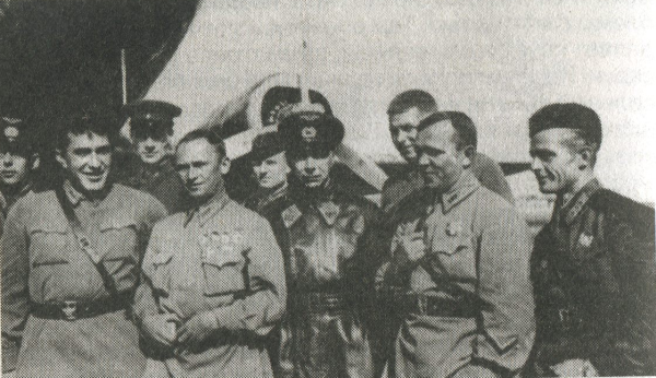 Группа советских асов, прибывших на Халхин-Гол вместе с Я. В. Смушкевичем
