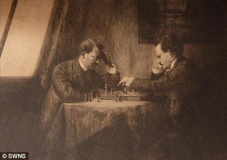 Эмма Левенстремм. Ленин и Гитлер, играющие в шахматы.