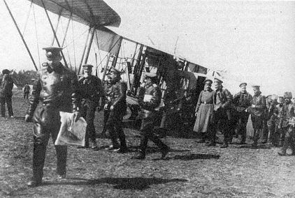 Илья Муромец - Киевский возвращается в Яблонну после боевого вылета над территорией Восточной Пруссии 31 марта 1915 г