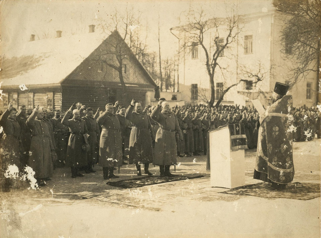 Штаб 1-ой армии во время принятия присяги Временному правительству